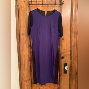 Blue and black ponte Elie Tahari dress